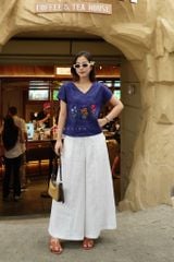 Áo thêu 3 ô linen tưng premium Cói Design