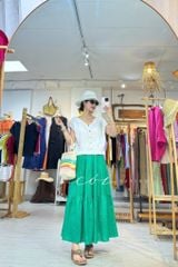 Chân váy tầng linen tưng premium Cói Design