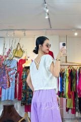 Quần 1 tầng suông lưng thun linen tưng premium Cói Design