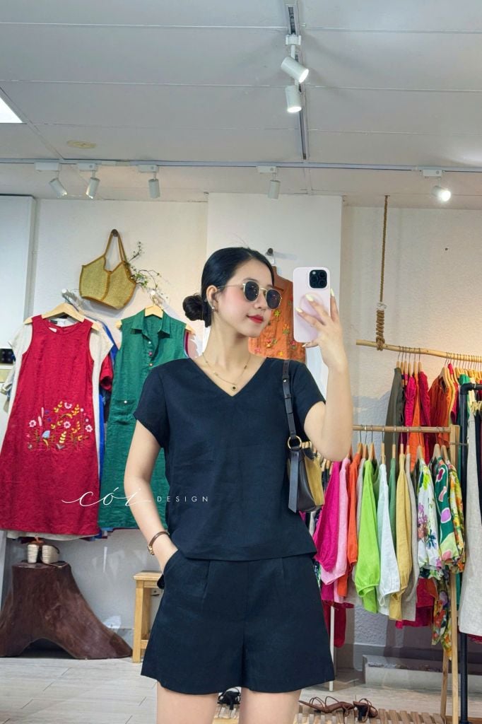 Quần short blazer linen tưng prenium  Cói Design