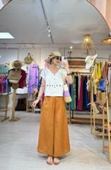 Quần 8 mảnh form váy linen tưng premium Cói Design