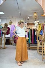 Quần 8 mảnh form váy linen tưng premium Cói Design