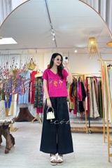 Quần 1 tầng suông lưng thun linen tưng premium Cói Design