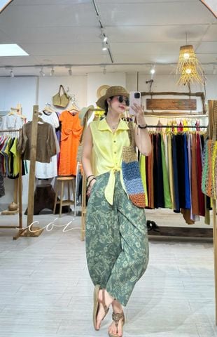 Quần ống cong linen Cói Design