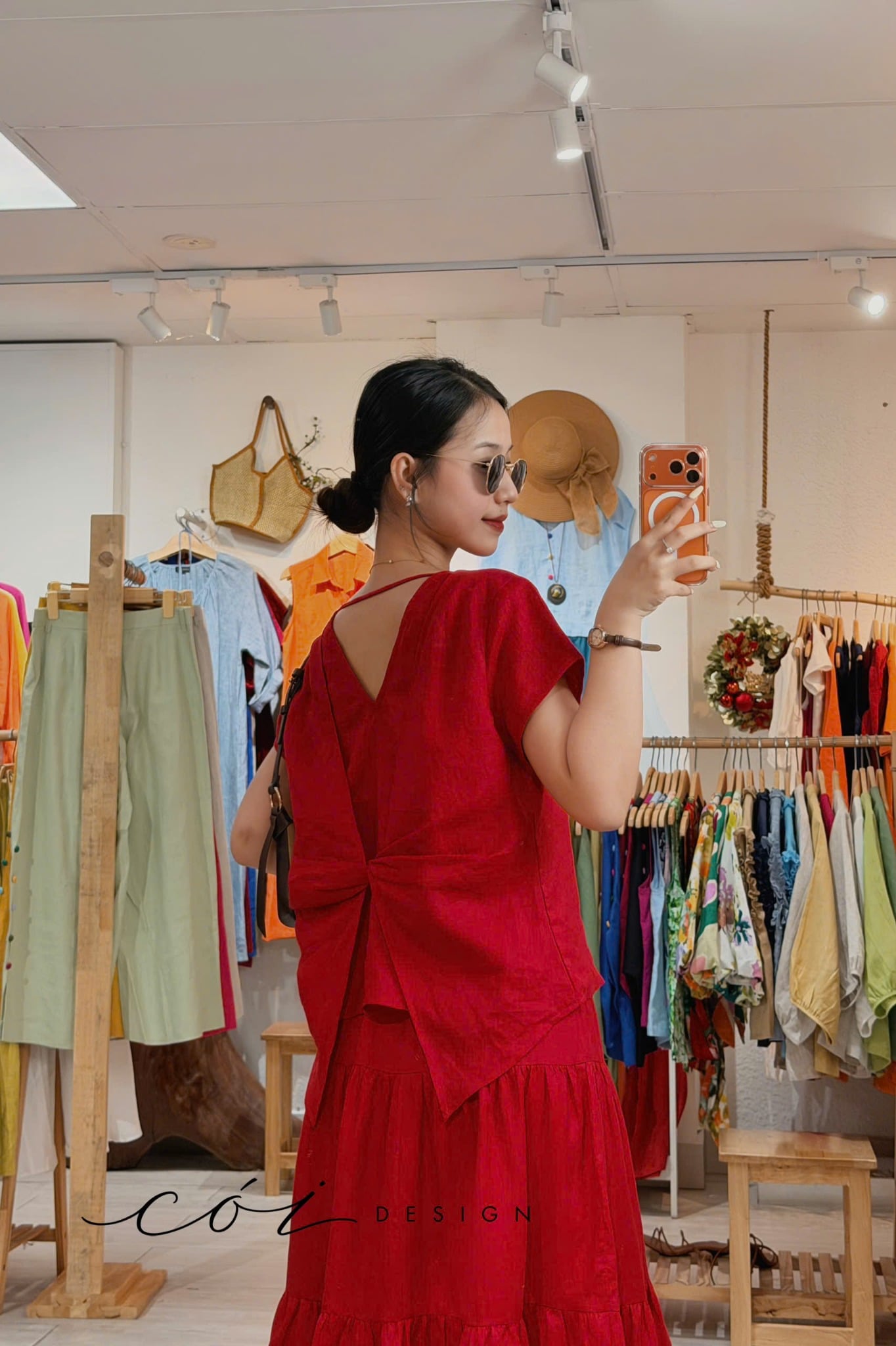 Áo xoắn lưng linen tưng premium Cói Design