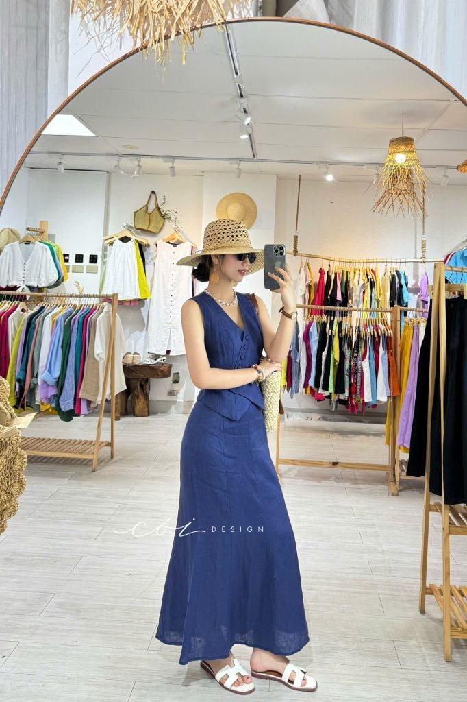 Chân váy 8 mảnh đuôi cá linen tưng premium Cói Design
