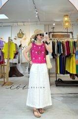 Áo thêu Mộc Vy linen tưng premium Cói Design