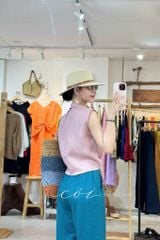 Quần suông phối bèo lai túi linen tưng premium Cói Design