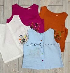 Áo nút bọc màu Vườn Hoa Trong Túi tưng premium Cói Design