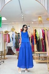 Áo sát nách nút bọc lưng (khuy dây) linen tưng premium Cói Design