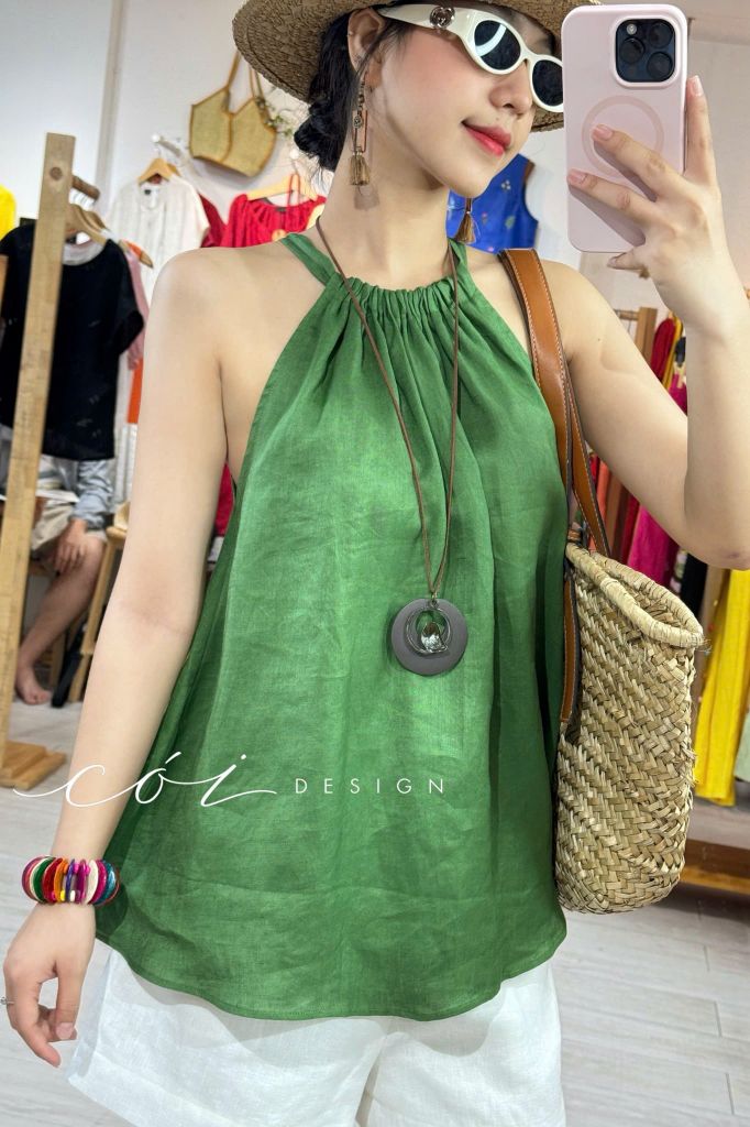 Áo yếm linen tưng premium Cói Design