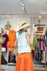 Áo nút bọc màu Vườn Hoa Trong Túi tưng premium Cói Design