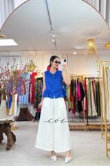 Áo sát nách lai bèo 2 bên linen tưng premium Cói Design