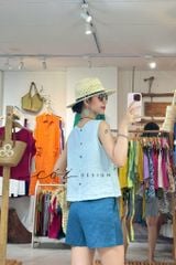 Áo nút bọc màu Vườn Hoa Trong Túi tưng premium Cói Design