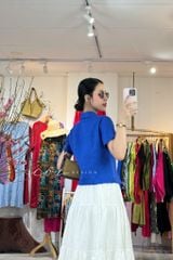 Áo cổ cánh én tay ngắn linen tưng premium Cói Desgin