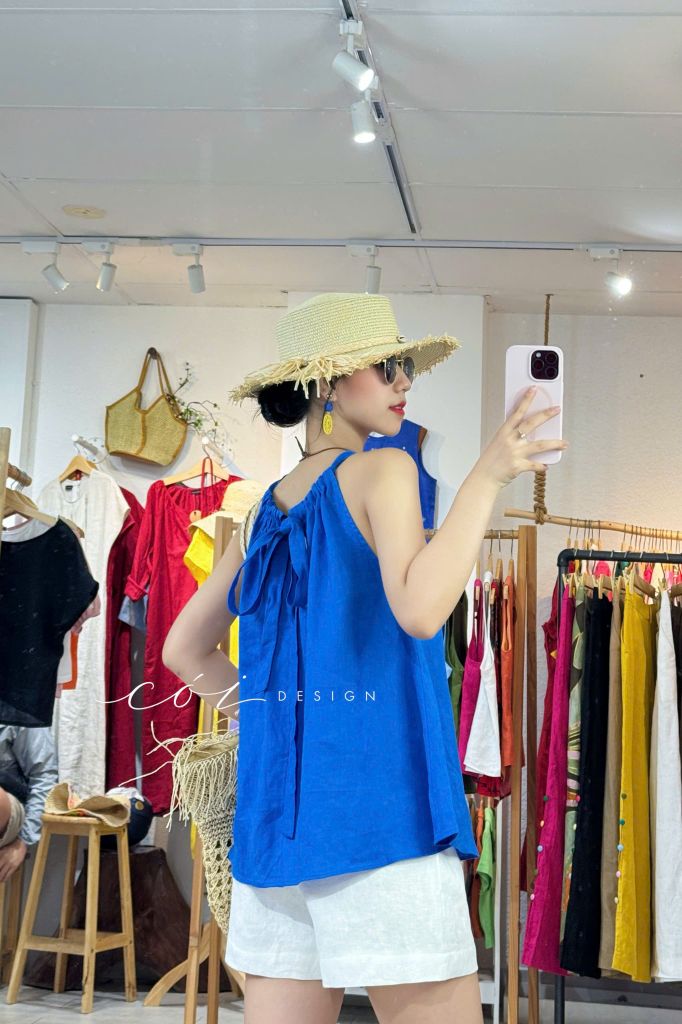Áo yếm linen tưng premium Cói Design