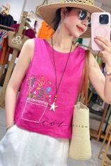 Áo nút bọc màu Vườn Hoa Trong Túi tưng premium Cói Design