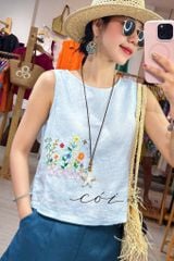 Áo nút bọc màu Vườn Hoa Trong Túi tưng premium Cói Design