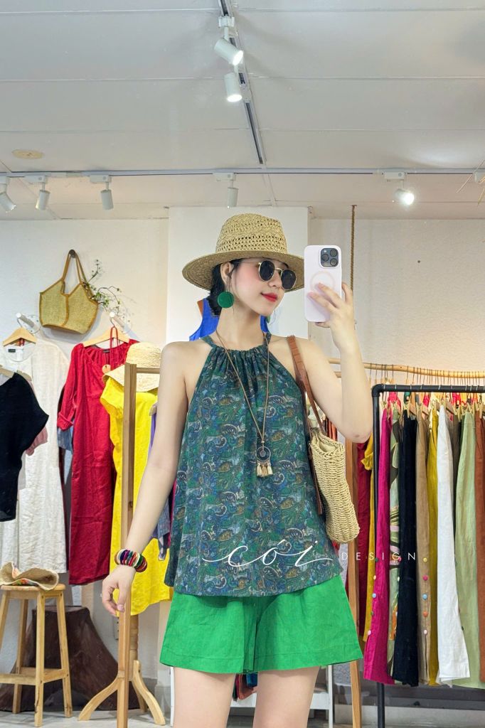 Áo yếm linen tưng premium Cói Design