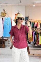 Áo sơ mi 2 túi mổ linen tưng premium Cói Design