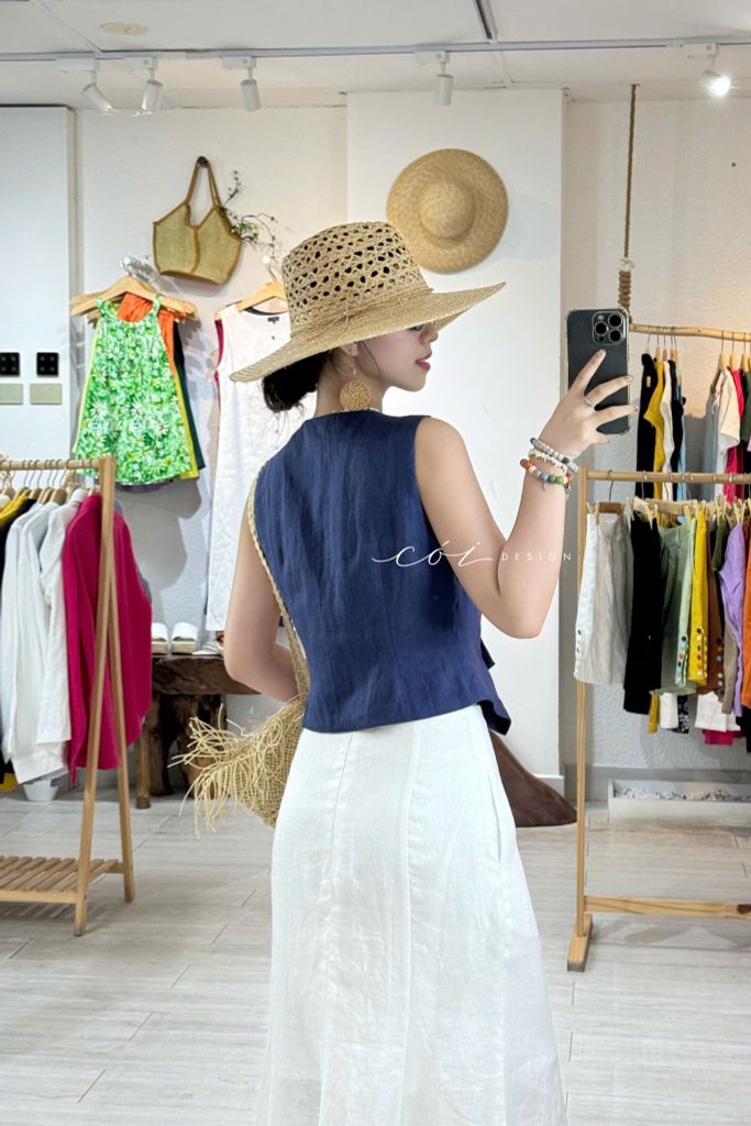Chân váy 8 mảnh đuôi cá linen tưng premium Cói Design