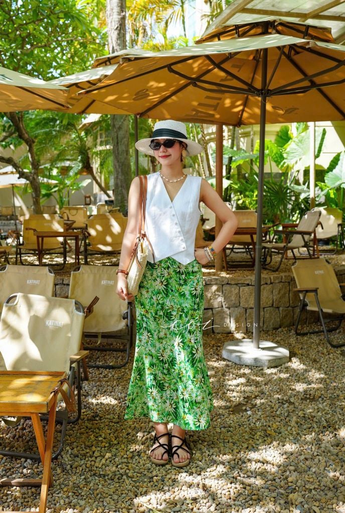 Chân váy đuôi cá xẻ tà Cói Design