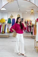 Áo tay rơi đan chéo lưng linen tưng premium Cói Design