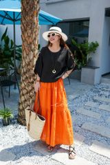 Áo tay rơi đan chéo lưng linen tưng premium Cói Design