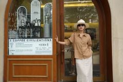 Áo sơ mi lệch vạt linen Cói Design