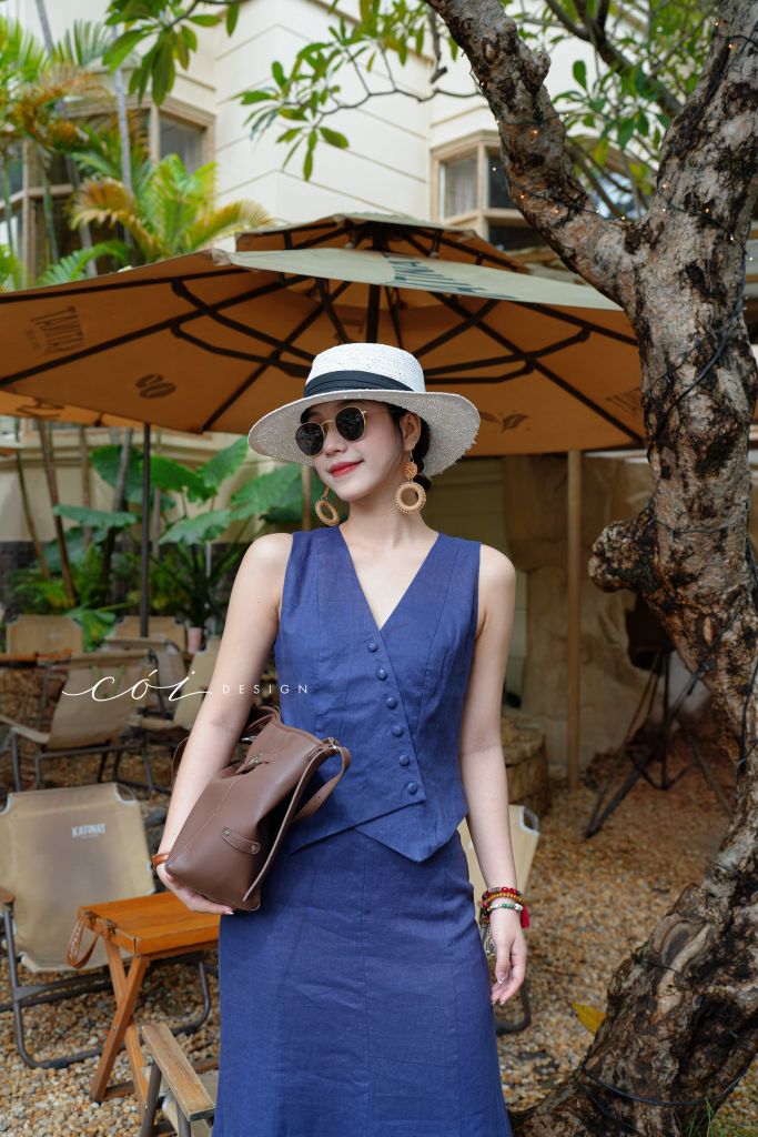 Chân váy 8 mảnh đuôi cá linen tưng premium Cói Design