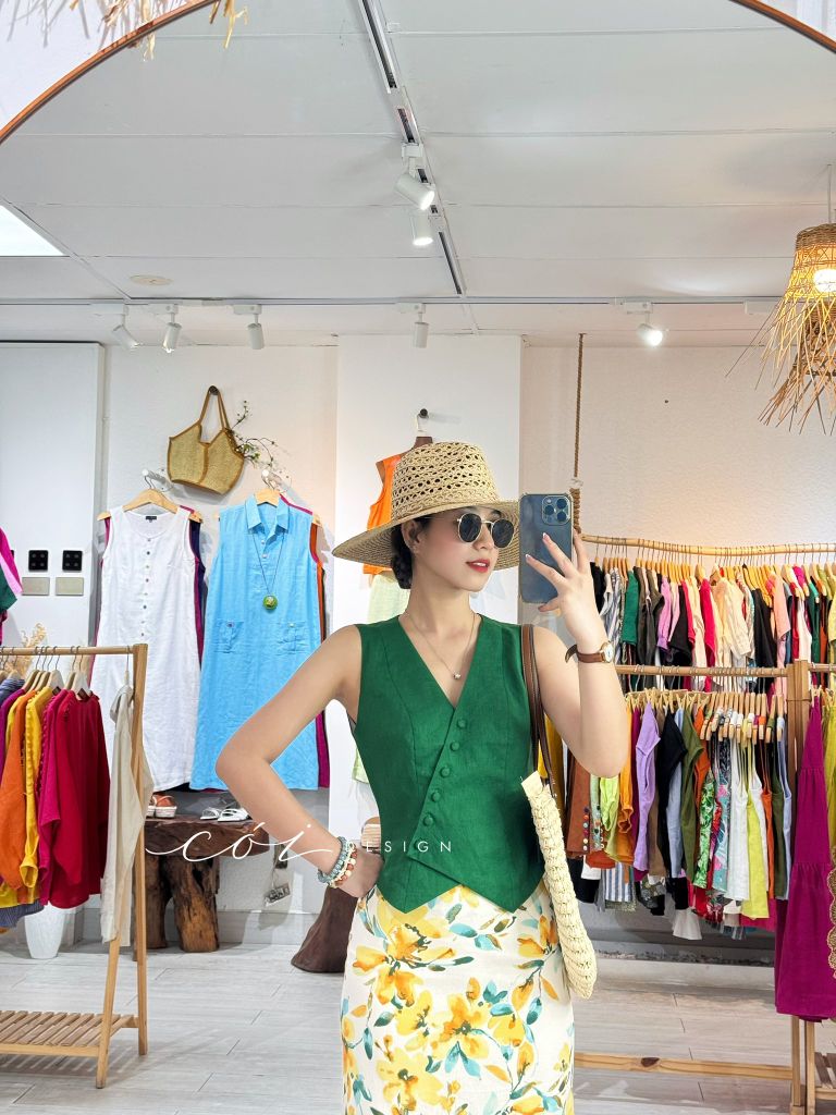 Chân váy đuôi cá xẻ tà Cói Design