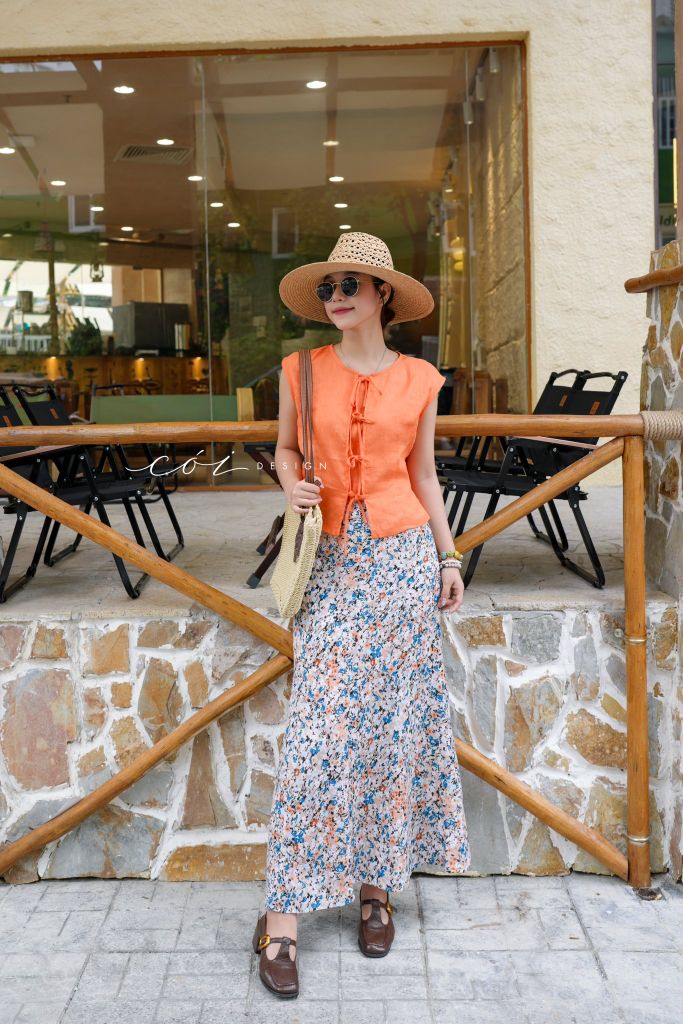 Chân váy 8 mảnh đuôi cá linen tưng premium Cói Design