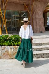 Áo tay rơi đan chéo lưng linen tưng premium Cói Design