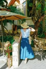 Áo tay xếp lưng đan dây chéo linen tưng premium Cói Design