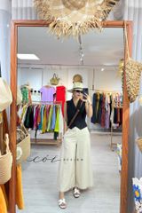 Quần suông linen ống rộng Cói Design