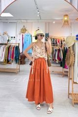 Áo sát nách cổ tim phối dây linen Hàn Cói Design