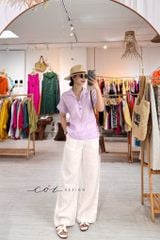 Áo sơ mi 2 túi mổ linen tưng premium Cói Design