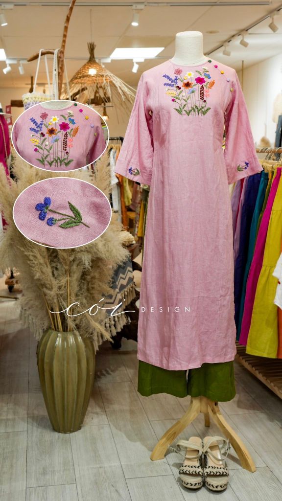 Áo dài Thiên Hương Cói Design