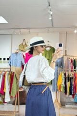 Áo cổ V tay manset linen tưng premium Cói Design