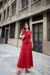 Chân váy 8 mảnh đuôi cá linen tưng premium Cói Design