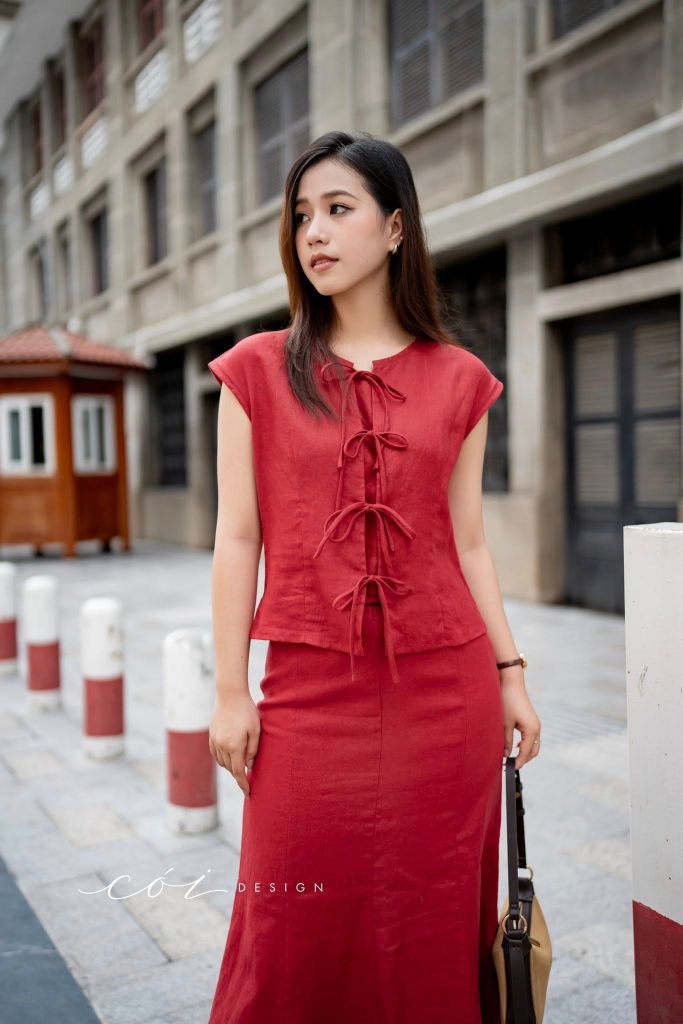 Chân váy 8 mảnh đuôi cá linen tưng premium Cói Design