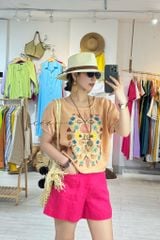 Áo linen thêu cánh dơi Cói Design