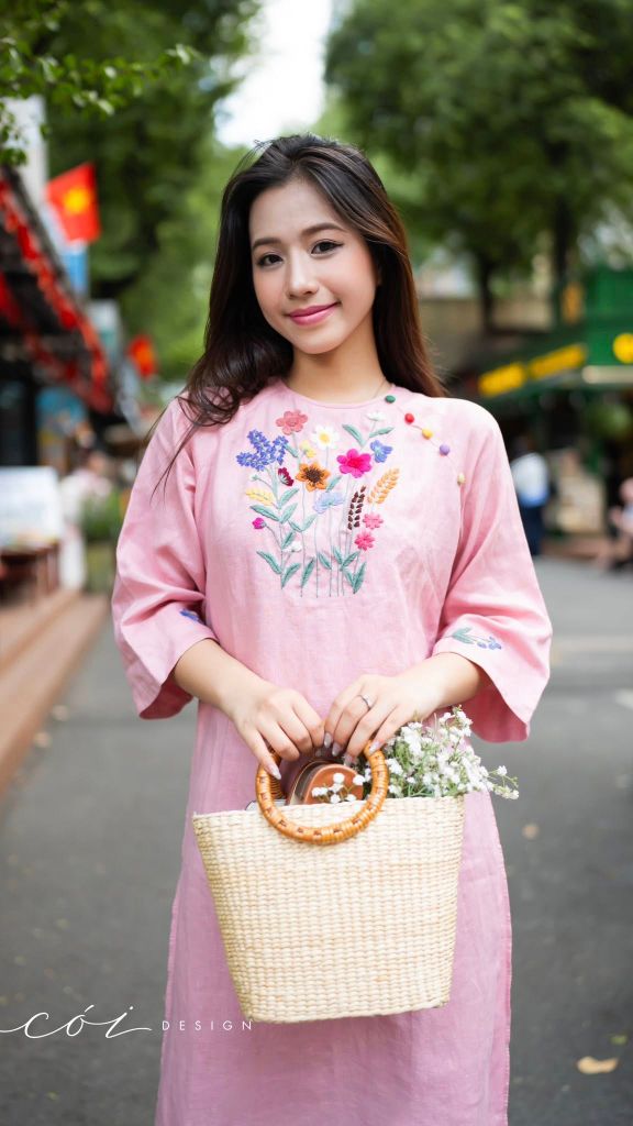 Áo dài Thiên Hương Cói Design