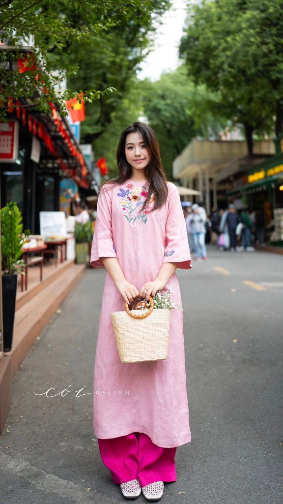 Áo dài Thiên Hương Cói Design