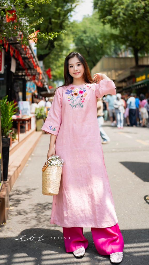 Áo dài Thiên Hương Cói Design