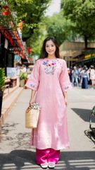 Áo dài Thiên Hương Cói Design