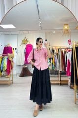 Áo sơ mi phối hoa Handmade linen tưng premium Cói Design