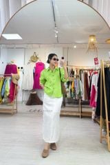 Áo sơ mi phối hoa Handmade linen tưng premium Cói Design