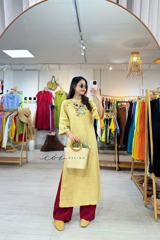 Áo dài Thiên Hương Cói Design