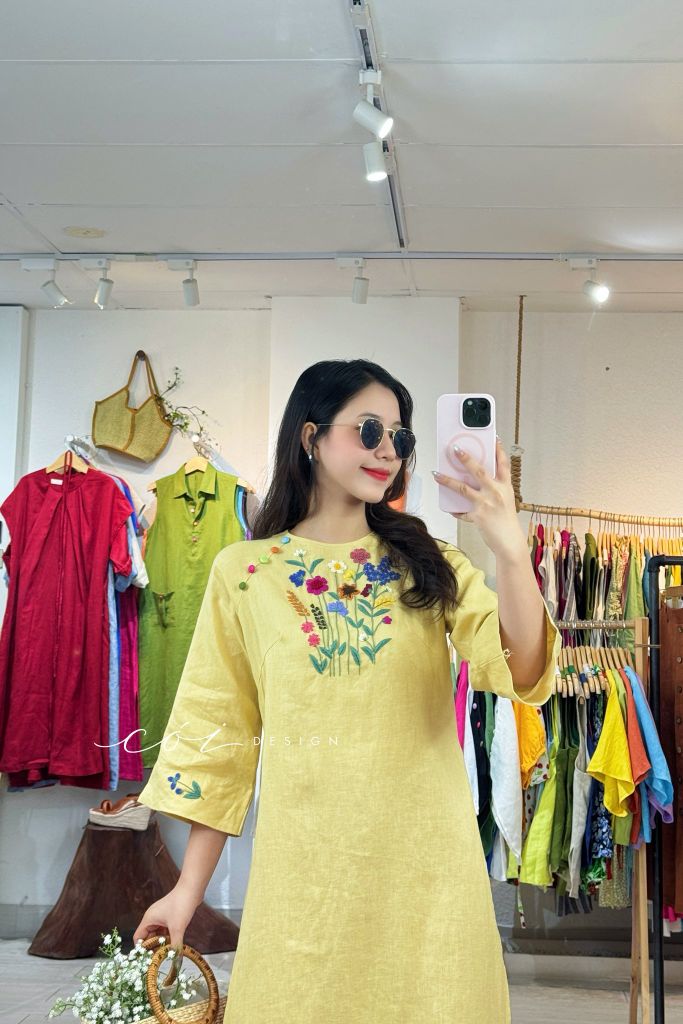 Áo dài Thiên Hương Cói Design